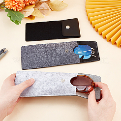 3Pcs 3 Colors PU Imitation Leather & Felt Slip-in Glasses Cases&nbsp;AJEW-PH0004-72