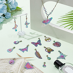 201 Stainless Steel Filigree Pendant Decoration&nbsp;HJEW-AB00416