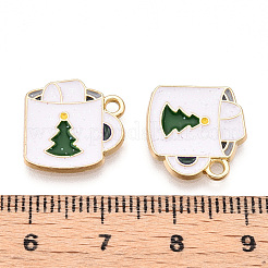 Christmas Theme Rack Plating Alloy Enamel Charms&nbsp;PALLOY-O109-29LG