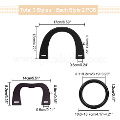 6Pcs 3 Style Wooden Bag Handles&nbsp;FIND-WR0008-38