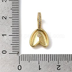 Brass Micro Pave Cubic Zirconia Pendants&nbsp;KK-K345-13A-G