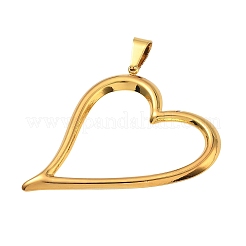 Hollow 304 Stainless Steel Pendants&nbsp;STAS-F355-02G