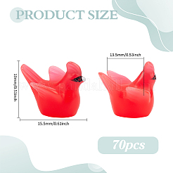 70Pcs Resin Bird Display Decoration&nbsp;AJEW-PH0007-27