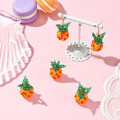 Handmade Nylon Wired Glass Beaded Pendants&nbsp;PALLOY-CJ00107