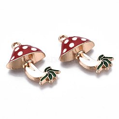Autumn Theme Eco-Friendly Alloy Enamel Pendants&nbsp;ENAM-Q437-046-NR