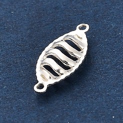 925 Sterling Silver 3D Holow Connector Charms&nbsp;STER-F058-02S-02