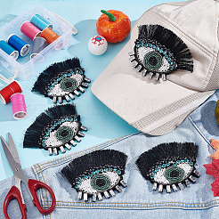 Evil Eye with Eyelash Appliques&nbsp;DIY-WH0401-32