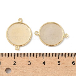 Flat Round Brass Connector Cabochon Settings&nbsp;X-KK-K414-13B-G