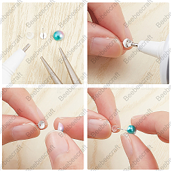 2 Styles 925 Sterling Silver Flat Pad Stud Earring Findings&nbsp;STER-BBC0009-78