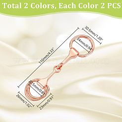 4Pcs 2 Colors Zinc Alloy D-Ring Anchor Shackle Clasps&nbsp;FIND-GA0004-31