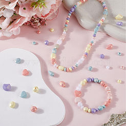 580Pcs 7 Styles Opaque Acrylic Beads&nbsp;SACR-SP0001-24
