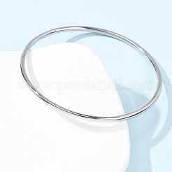 201 Stainless Steel Plain Bangles for Women&nbsp;BJEW-B150-07P