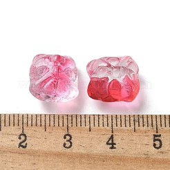 Baking Paint Transparent Glass Beads&nbsp;GLAA-C035-01O