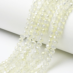 Electroplate Transparent Glass Beads Strands&nbsp;EGLA-A034-T3mm-H21