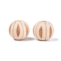 Natural Schima Wood European Beads&nbsp;WOOD-Q001-01