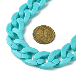 Handmade Opaque Acrylic Curb Chains&nbsp;AJEW-JB00564-01
