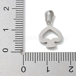 304 Stainless Steel Micro Pave Cubic Zirconia Pendants&nbsp;STAS-Z107-04P-05