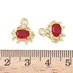 Brass Micro Pave Cubic Zirconia Pendants&nbsp;KK-L256-39G