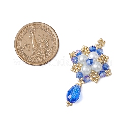 Seed Beads Beaded Charms&nbsp;PALLOY-MZ00362-02