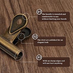 4Pcs Iron Binder Clips&nbsp;AJEW-CP0011-88B