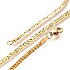 3mm Stainless Steel Flat Snake Chain Necklaces for Men Women&nbsp;NJEW-G160-03LG