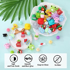 6Pcs 6 Colors Tank Duck Food Grade Silicone Focal Beads&nbsp;SIL-SZ0002-81