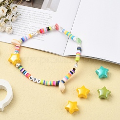 32Pcs 8 Colors Opaque Acrylic Beads&nbsp;MACR-YW0001-41
