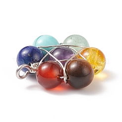 Natural & Synthetic Mixed Stone Pendants&nbsp;PALLOY-TA00003-01