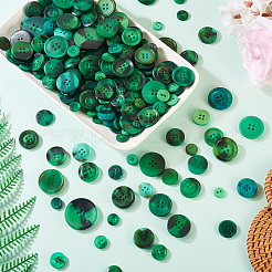 Flat Round Resin Buttons&nbsp;BUTT-TAC0017-01F