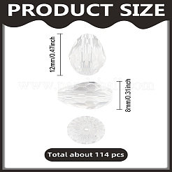2 Strands Transparent Faceted Glass Beads&nbsp;GLAA-LP0001-12