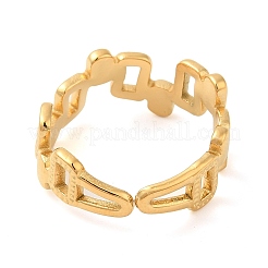 304 Stainless Steel Hollow Open Cuff Rings for Women&nbsp;STAS-D085-35G