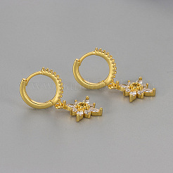 Valentine's Day Brass & Clear Cubic Zirconia Hoop Earrings&nbsp;WG91F02-01