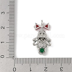 Christmas Theme Brass Micro Pave Cubic Zirconia Pendants&nbsp;LS-KK-Z065-03P