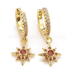 Rack Plating Brass Micro Pave Cubic Zirconia Huggie Hoop Earrings&nbsp;EJEW-F278-18-G