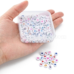 200Pcs 2 Style Opaque Acrylic Beads&nbsp;SACR-YW0001-47