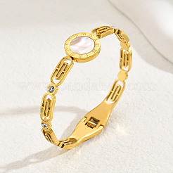 Natural Shell Flat Round Bangle&nbsp;SR1208-2