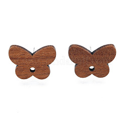 Walnut Wood Stud Earring Findings&nbsp;MAK-N032-051
