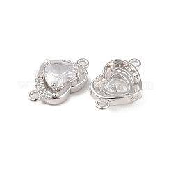 Rhodium Plated 925 Sterling Silver Pave Clear Cubic Zirconia Links&nbsp;STER-O006-06P