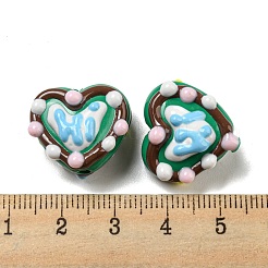 Hand Painted Acrylic with Enamel Beads&nbsp;MACR-D031-06C