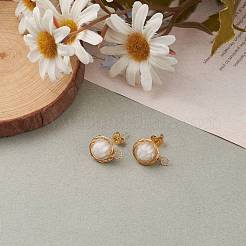Handmade Millefiori Lampwork Earring Stud Settings and Ear Nuts&nbsp;EJEW-JE04418-01