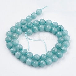 Natural White Jade Bead Strands&nbsp;G-R166-8mm-20