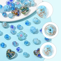 38Pcs Handmade Bumpy Glass Beads&nbsp;LAMP-FS0001-40
