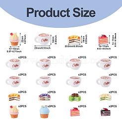 32Pcs 16 Styles Opaque Resin Imitation Food Decoden Cabochons&nbsp;CRES-TA0001-47