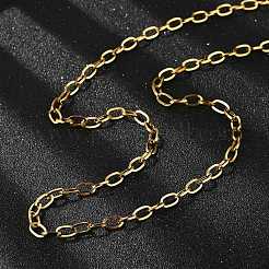Ion Plating(IP) 304 Stainless Steel Cable Chain Necklace Making&nbsp;STAS-A028-N091G