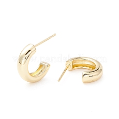 Chunky C-shape Stud Earrings&nbsp;EJEW-A064-01G-RS