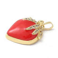 Brass Micro Pave Cubic Zirconia Pendants&nbsp;X-KK-P290-62G