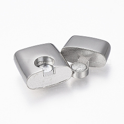 Tarnish Resistant 304 Stainless Steel Magnetic Clasps with Glue-in Ends&nbsp;LS-STAS-F130-62P