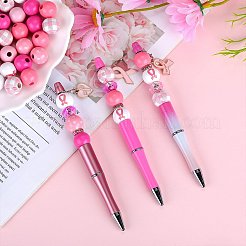 DIY Breast Cancer Awareness Theme Beadable Pen Making Kit&nbsp;DIY-SZ0010-01