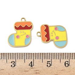 Christmas 304 Stainless Steel Enamel Pendants&nbsp;STAS-Z093-08T-G