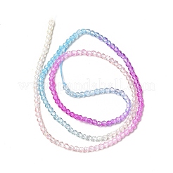 Transparent Gradient Color Glass Beads Strands&nbsp;GLAA-H021-01A-19